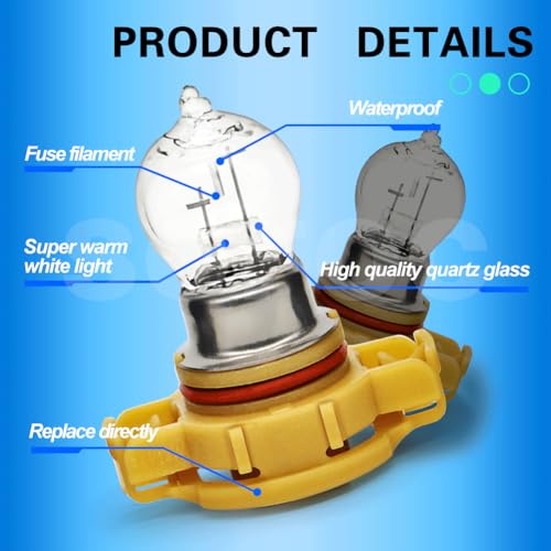 SOFOC PSX24W Birne 12V Nebelscheinwerfer Warmweiß Tagfahrlicht Standlicht PSX 24W 2Stk