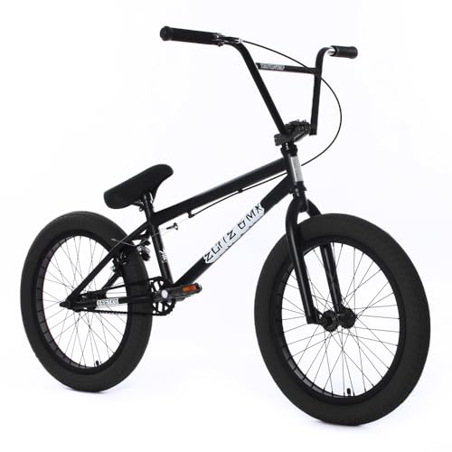 Elite BMX Bicycle 18', 20' & 26' BMX Bike for Kids Bike, Teen Bike and Adult Bikes - Freestyle BMX Bike All Models Come with 3 Piece BMX Crankset (20', Matte Black)