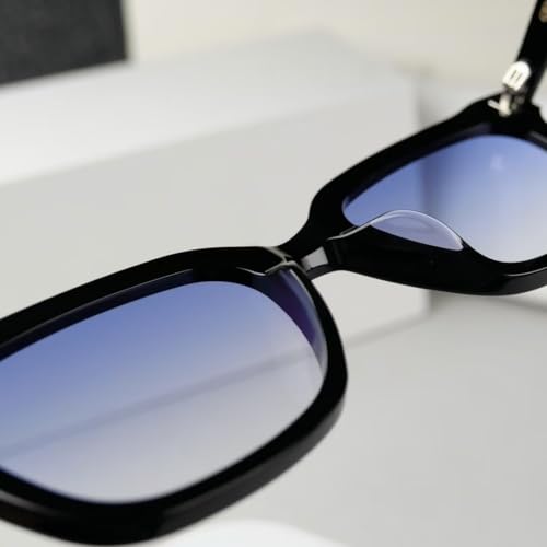 2025 Gentle Collection Black Sheet Material Frame For Numer GM Avant-garde Square Sunglasses UV Protection Sunglasses (blue)2