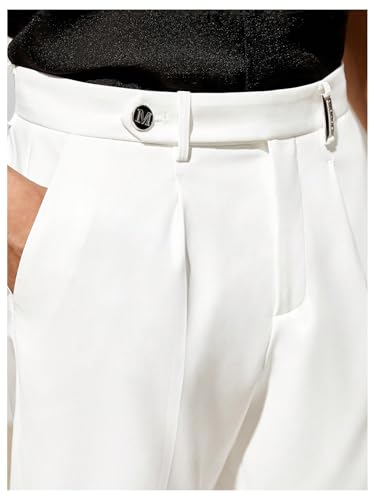 Floerns Men's Dress Pants Pleated Straight Leg Business Casual Suit Trousers4