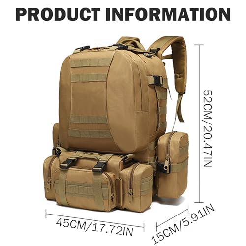 Sac à dos de camping extensible 36-55L en tissu Oxford imperméable - 3
