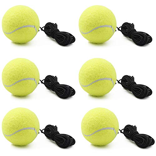payanwin Tennis Trainer Ball, Solo Equipment Practice Training,Tennis Ball on a String,Tennis Accessories. (Pro Tennis Balls x 6)