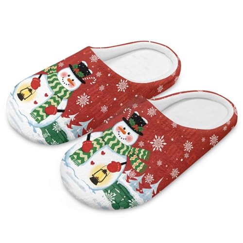 Women Men Slippers Indoor Warm Soft House Shoes Slip-on Comfortable Winter Slippers Lightweight Bedroom Shoes