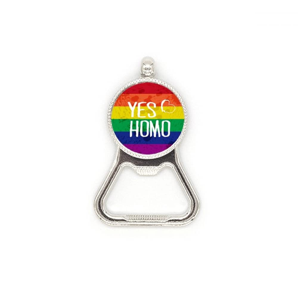 Ouvre-bouteille de bière acier inoxydable Rainbow Love Yes Homo décapsuleur