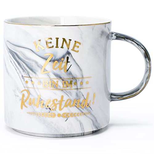 Tasse zum Ruhestand Geschenk Mann Kaffeebecher mit lustigem Spruch Keine Zeit bin im Ruhestand Rentner 2023 Kaffeetasse zum Renteneintritt Pensionierung Geschenke für Männer Kollegen Freuden Opa Cover