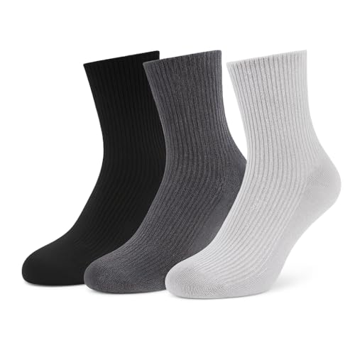 MissShorthair Cashmere Wool Socks 3-Pack for Women & Men Soft Warm Luxury Cashmere Wool Bed Socks for Winter Cozy Thick