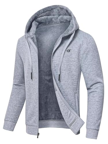 yuyangdpb Hoodie fermeture éclair complète maille doublé sherpa poches