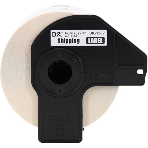 Image of Brother Genuine DK-1202 Die-Cut Shipping Paper Labels, Long Lasting Reliability, 300 Labels Per Roll, (1) Roll per Box