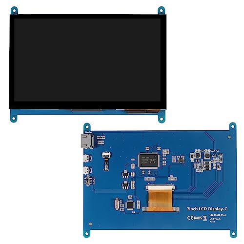 Image of 7 Inch IPS Touch Screen Display 1024x600 Capacitive Screen HDMI HD Screen Full View Color LCD Liquid Crystal Screen for Windows 10 8 7, BB Black etc