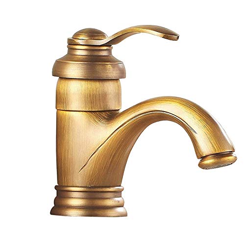 Robinet évier cristal doré mitigeur monotrou eau chaude froide vasque