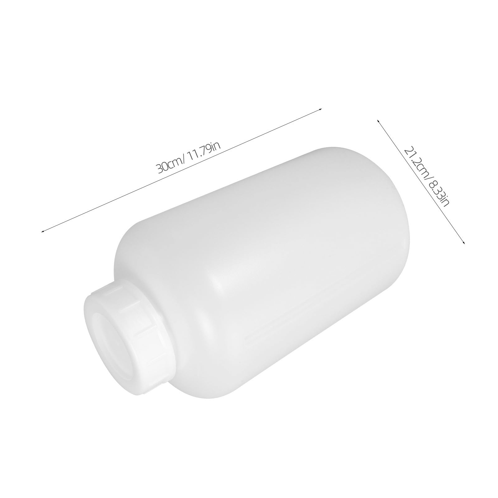 Lurrose Botella de reactivo extragrande de boca ancha de 10 L: Botella de plástico HDPE para laboratorio, tapa a prueba de fugas, recipiente para líquidos en química, almacenamiento de muestras de