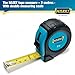 HAZET Tape Measure 2154N-2 I 2 Meter, 6.56 feet, Reduced kinking and Resistant Coating, Automatic retraction Due to Quality Spring and Double Tape Measure Marking