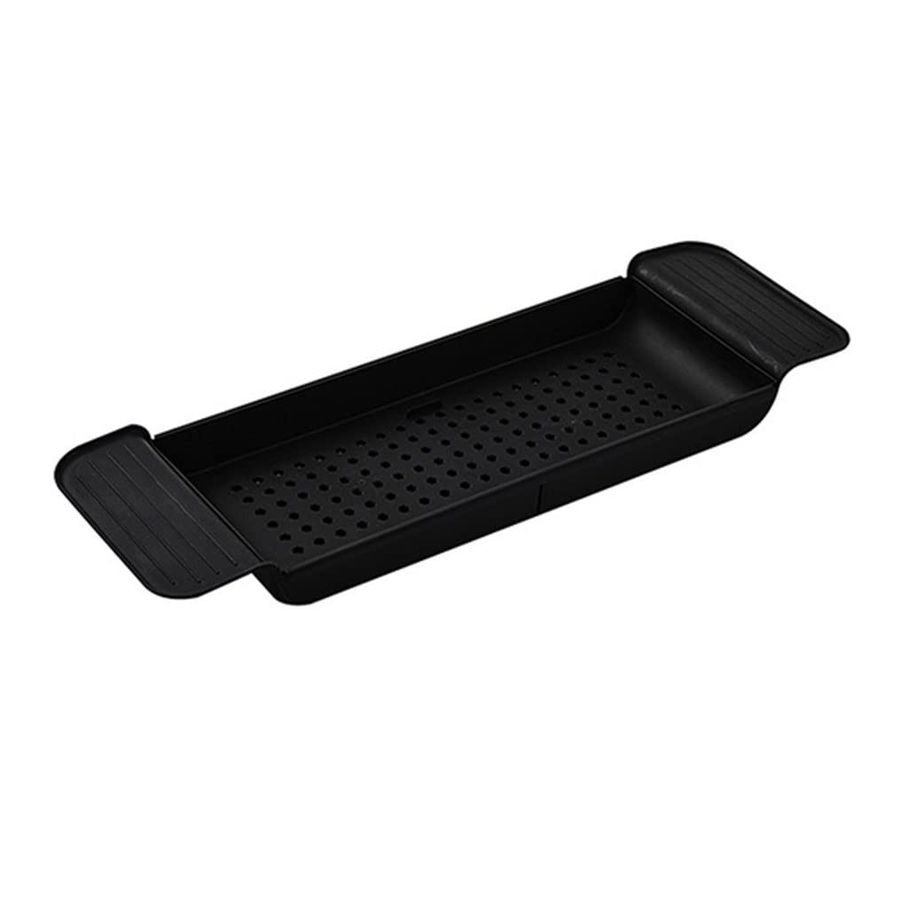 Plateau de baignoire extensible pour éviter de mouiller ses serviettes et produits de douche
