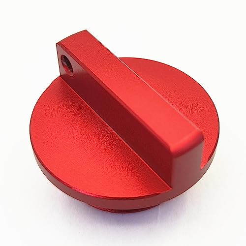 Tappo di riempimento dell'olio motore in alluminio CNC AKSYZ compatibile con Yamaha YZF R1 R3 R6 R25 R125 600R 750R 1000R MT01 MT03 MT07 MT25 FZ1 FZ6 FZ07 FZ8 FJR1300 FZR FZS TDM XVS650 TZ250 (rosso)