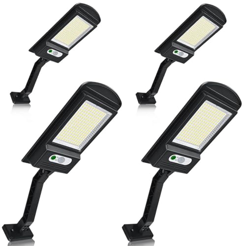 Réverbère solaire détecteur de mouvement 168 LED IP65 puissant pour un éclairage extérieur