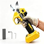 Poignées de taille sans fil compatibles avec Dewalt 20V Batterie, tailleur de branche sans fil sans brosse avec capacité de coupe de 1,5-2 pouce pour la coupe d'arbre, les arbustes, le jardinage (outil seulement)
