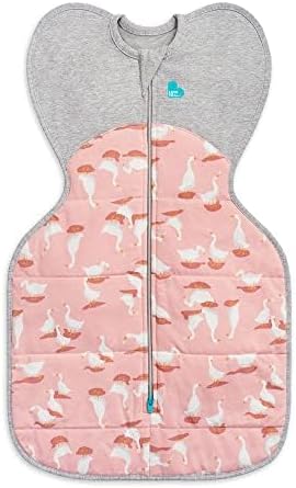 Love To Dream Swaddle UP, Baby Sleeping Bag, Self-Soothing Swaddles for Newborns, Improves Sleep, Snug Fit Helps Calm Startle Reflex, New Born Essentials for Baby, Warm 16-20°C, 6-8.5kg, Pink