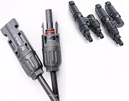 RIVER FOX 2 in 1 MC4 T2 Y Branch Connector for Solar Panels (with 1 Pairs MC4)