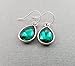 May Birthstone Earrings – Emerald Crystal Teardrop Earrings, Sterling Silver Ear Wires, Handmade Gift