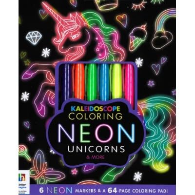 Kaleidoscope Colouring Kit Neon Unicorn World: Hinkler Pty Ltd ...