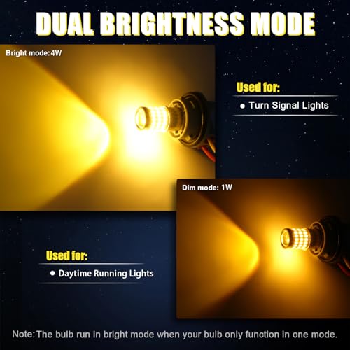 Image of iBrightstar 3157 LED Bulb Amber, 3157a LED Turn Signal Bulbs Super Bright for vehicle Blinker Lights and Turn Signal Lights, 2 Pack