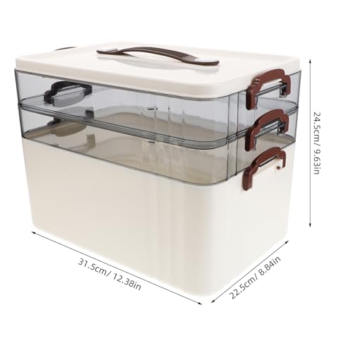 Boîte de rangement verrouillable IMIKEYA à compartiments pour objets - 3