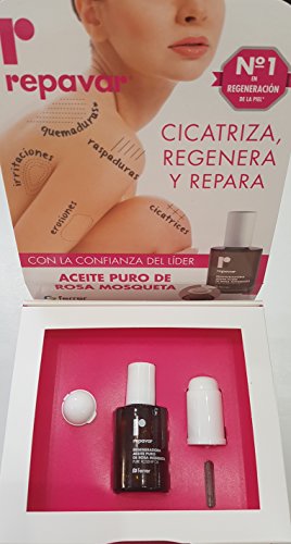 Repavar Regenerative - Reines Hagebuttenöl 100% Kaltgepresst - Regeniert Tiefgreifend Narben, Verbrennungen und Dehnungsstreifen - Im Tropfpipette und Roll On Applikator -15 ml