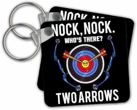 3dRose Key Chains Nock Nock Who is There two Arrows Archery Sport (kc-317529-1)