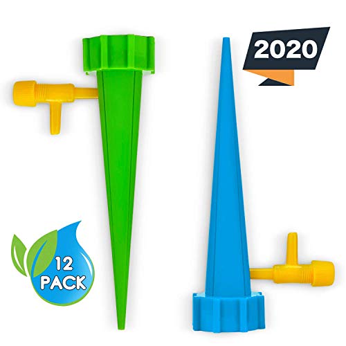 Plant₂O 12 Pack Self Watering Spikes | Plant Watering Spikes | Plant Self Watering Devices | Plant Watering Devices | Plant Self Watering Spikes | Automatic Water for Plants | Watering Stakes |