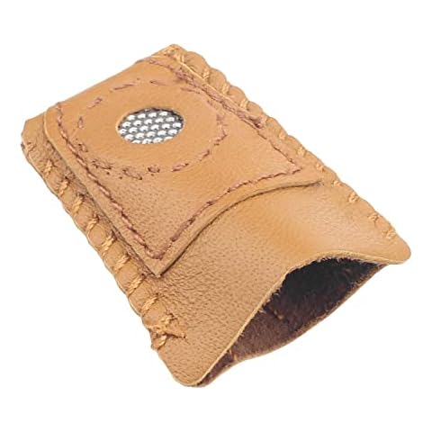 Utoolmart Small Size Leather Coin Thimble Finger Protector, for Quilting Craft Tool Sewing Pin Needles Partner Needlework Accessory 1pcs Cover