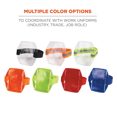 Image of Ergodyne - 19951 Squids 3386HV High Visibility Arm Band ID /Badge Holder Hi-vis Orange