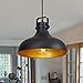 ALAISLYC Black Farmhouse Pendant Lights Matte Pendant Lighting for Kitchen Island Industrial Adjustable Height Vintage Dome Hanging Light Fixtures for Barn, Dining Room 3 Packs