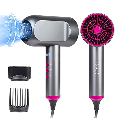 Professional Ionic Hair Dryer, Temps Control Ceramic Hair Dryer for Home Salon Travel, 1600W AC...