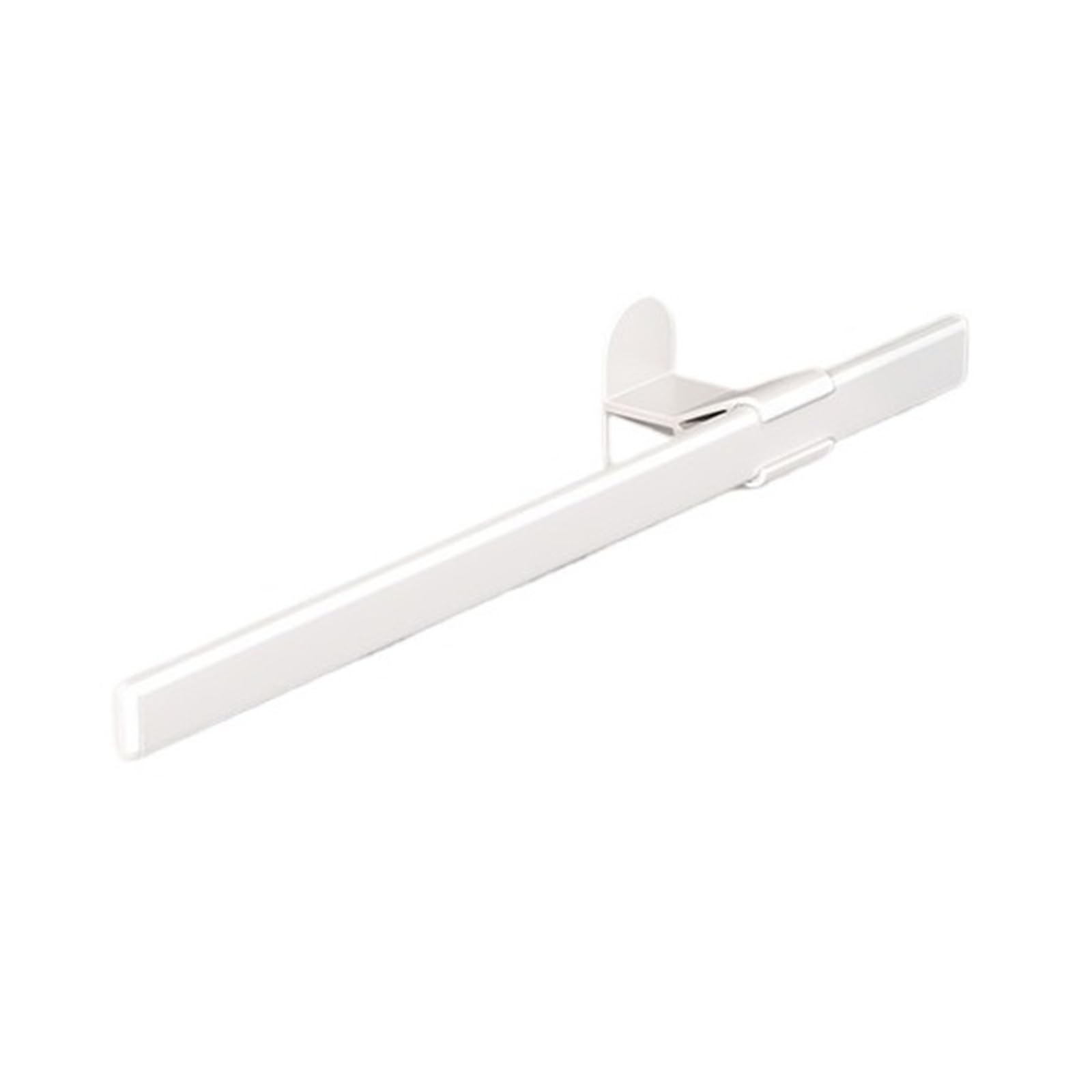 30cm/40cm Metal Towel Rack Creative Self-adhesive Hanger Holder Bar No Drilling Wall Mount Bathroom Shelf Easy Maintenance(White-40cm)