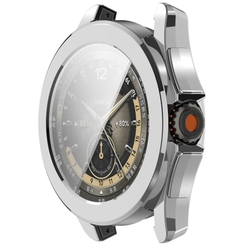 [2 unidades] Funda para Xiaomi Watch S4 Sport Carcasa, Smartwatch S4 Soft TPU Carcasa Anti Drop Anti Scratch Mi Watch S4 Carcasa Accesorios Smartwatch (Plata + Azul Oscuro) - imagen 5