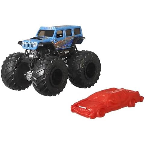 Hot Wheels Monster Trucks Set with Crushable Car Cover
