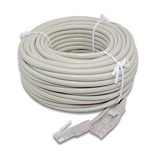 hoSecurity Network Camera Cable 33ft 10m Network Grey Cable Plus 5mm Cable Clipfor Use with Network Camera routers, switches, Computers, Xbox, PS3 and Other Devices with Network Jacks