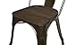 DHP Fusion Metal Dining Chair with Wood Seat, Distressed Metal Finish for Industrial Appeal, Set of two, Bronze