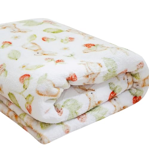 Happy Flute Cute Baby Bed Blankets,Ultra Soft Baby Blanket for Boys,Girls&Toddlers–Cozy Plush Fleece Blanket for Newborns&Kids 30''X40'' (Rabbit)
