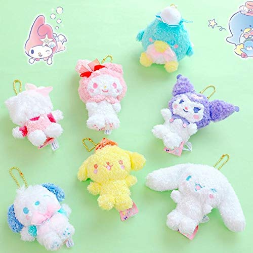 yuanchuang Peluche 1 Unid Cartoon Pudding Dog Pc Dog Plush Doll Lovely Melody Kuromi Bag Colgante Plush Toys Kids Girl Gift Entrega Aleatoria
