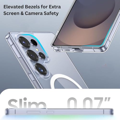 Image of ShieldTech Crystal Clear Back Case Cover for Samsung Galaxy S25 Ultra 5G | Hard PC & TPU | Wireless Charging Compatible Cover for Samsung Galaxy S25 Ultra 5G | Transparent