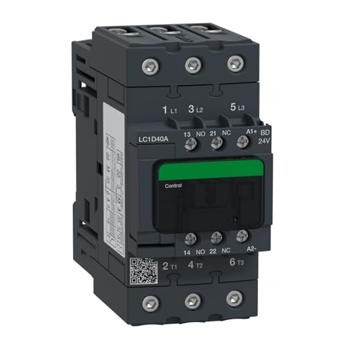 Contacteur LC1D40ABD tripolaire pour une gestion thermique stable en 24V CC