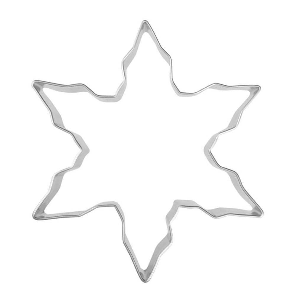Codulu Christmas Snowflake Cookie Cutter Biscuit Cutter Biscuit Stainless Steel Metal Molds for DIY Pastry Sandwich Cake Fondant Decoration-1PCS/#3
