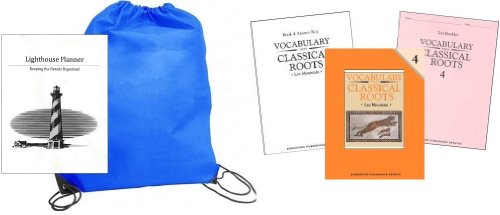 Vocabulary from Classical Roots Grade 4 SET homeschool kit in a bag
