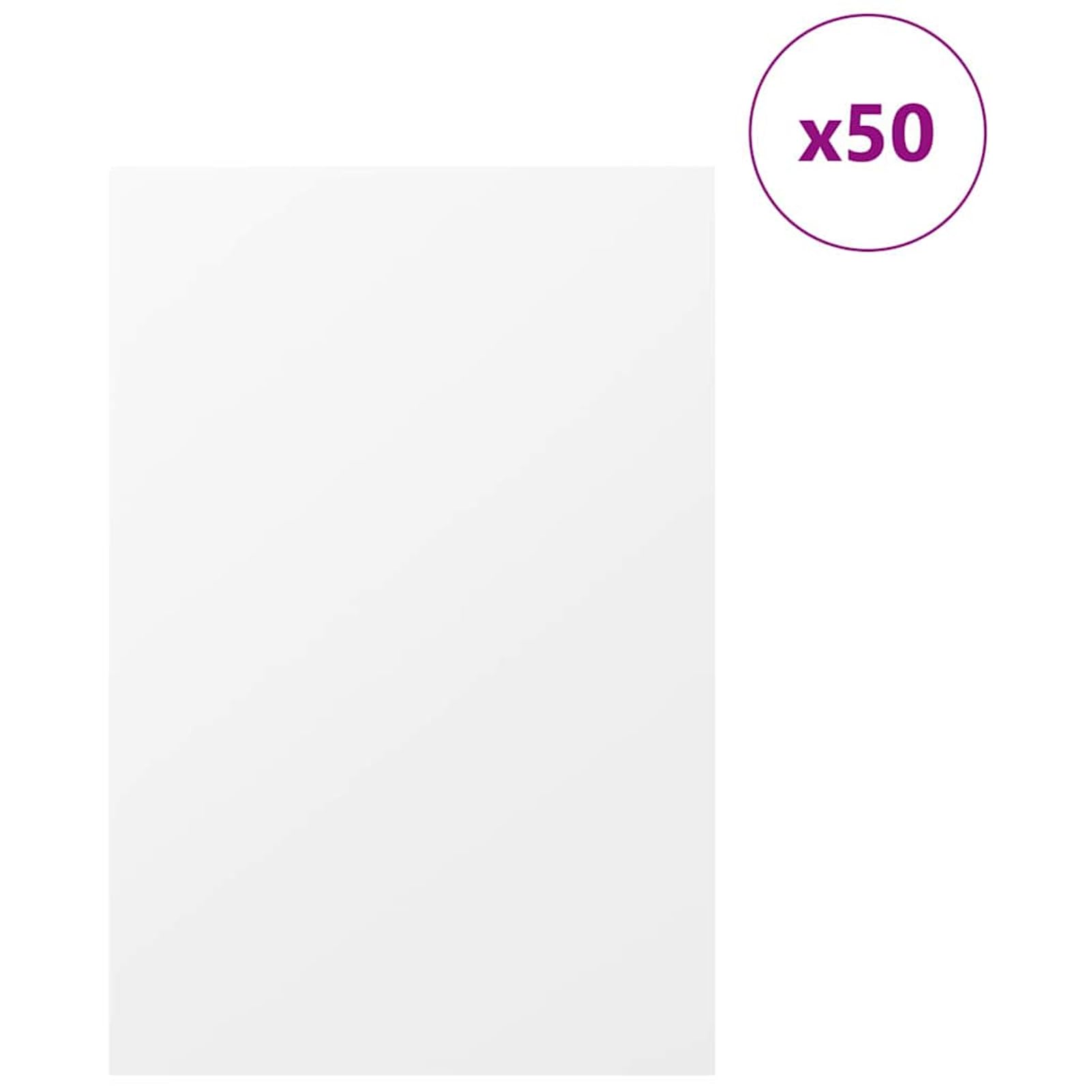 Pannelli Decorativi 50 PCS Bianco 40 x 60 x 0.27 cm