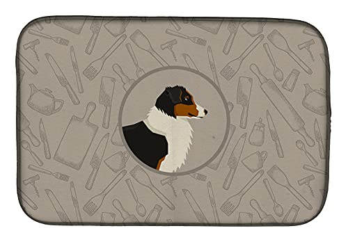 Alfombrillas para secar platos Australian Shepherd multicolor 2