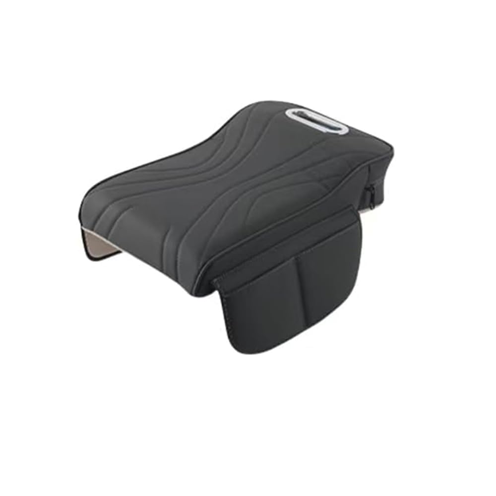 Qizun Black Multifunctional Car Armrest Cushion For Lexus Es 300H, Car Armrest Box Mat, Car Armrest Cushion Storage Box, Arm Rest, Pu Leather,