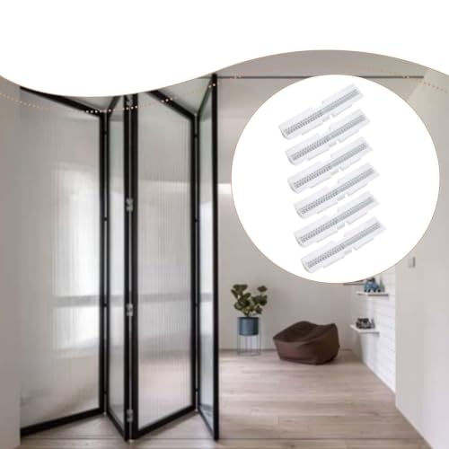 Kit de resortes para puertas de clóset bifold, 6 piezas, herrajes deslizantes ajustables de acero para cierre con tensión, ahorra espacio miniatura 5