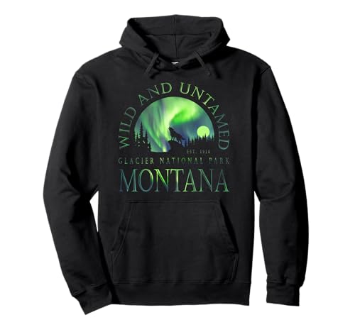 Montana - Glacier National Park - Northern Lights Pullover Hoodie
