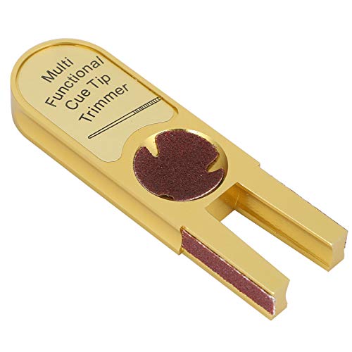 ZIZEV Billiards Pool Tip Shaper, Multifunctional Pool Tip Trimmer with PU Leather Sand Paper for Pool for Pool